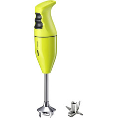 bamix Classic EO140 Hand Blender Set Including Stainless Steel Multifunctional Knife, 140 Watt, 2 Levels, Made in Switzerland, Lime/Black