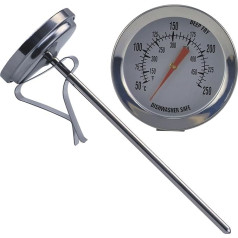 Städter Frittier Fett-Thermometer 50-250°C, Edelstahl, Silber, 14cm