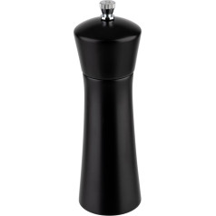 APS 40579 Salt Mill Spice Mill Acacia Wood Grinder Stainless Steel Diameter 5 cm Height 17 cm Black