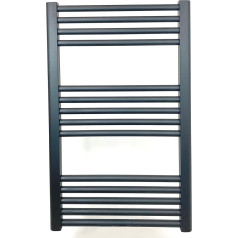 Greened House 400mm x 800mm Flat Wall Mounted Towel Rail Radiator Anthracite