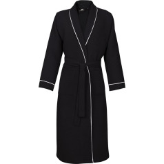 LAYNENBURG Women's and Men's Waffle Pique Bathrobe - 100% Cotton - Oeko Tex - Shawl Collar - Lightweight - Summer - Sizes S, M, L, XL, XXL