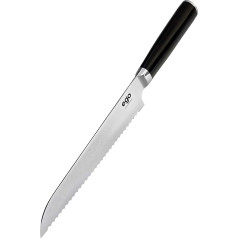 Wilfa EGO VG-10 Brotmesser - 20cm lange Klinge, 67 Schichten Damaststahl, japanischer VG-10 Stahlkern, Klingenhärte: HRC: 60±2