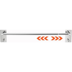 Raoot Towel Rail No Drilling Required Bathroom Towel Rail 40-74 cm Retractable Self-Adhesive Wall Mounted Stainless Steel Bath Towel Rail for Bathroom and Kitchen