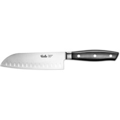 Fissler Professional Santoku Knife 165 mm - High Quality, Blade 16.5 cm, Special Blade Forged Stainless Steel - Sharp, Santoku Knife Rustproof, Asian Kitchen Knife Wide Blade