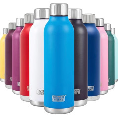 Polar Gear Hydra Flow Insulated Water Bottle, 3-Layer Vacuum Bottle, Copper-Coated Stainless Steel, Keeps Drinks Hot for 12 Hours & Cold for 24 Hours, for Work, Travel & Gym, Blue, 500 ml