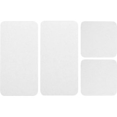 Anwangda Water Absorbing Diatomaceous Earth Coasters, Square/Rectangular Diatomaceous Earth Drying Mat, Water Absorbing Stone Tray for Bathroom, Sink, Soap Dish, White, Pack of 4