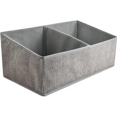 Daelesr Storage Boxes, Cupboard Organiser, 50 x 28 x 21 cm, Foldable Clothes Storage, Folding Box with Handle for Baby Clothes, Socks, Drawers, Wardrobe,