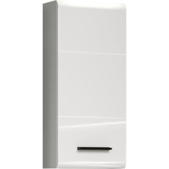 trendteam smart living - Wall Cupboard - Bathroom - Riva - Assembled Dimensions (W x H x D) 35 x 75 x 16 cm - Colour: White High Gloss - 211050101