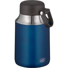 alfi Thermal Food Container Large Lunchpot City, Thermos Flask Stainless Steel Blue 470 ml, Insulated Food Container for Food, Soups, Cereal, 5557.259.055, Leak-proof, 9 Hours Hot, 14 Hours Cold, BPA