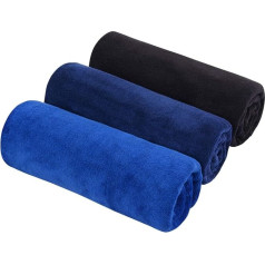 SINLAND Microfibre Gym Towels Sports Fitness Workout Sweat Towel Super Soft and Absorbent 40 cm x 80 cm Pack of 3