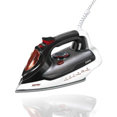 MPM MZE-17 Iron, Ceramic Soleplate, Steam Iron, Vertical Steam, Steam Tapping, Self-Cleaning, Drip Stop, 7 Functions, 430 ml Reservoir, Automatic Shut-Off, 2600 W