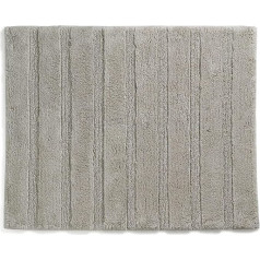 Kela Megan 23584 Bath Mat 65 cm x 55 cm 100% Cotton Silver Grey Non-Slip Washable up to 30 °C Suitable for Underfloor Heating