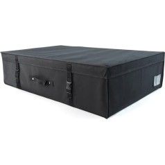 Hangerworld Große Aufbewahrungsbox 50x80x20cm Schwarz Aufbewahrung Kleidungsstücke Bettwäsche