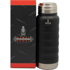 Steel Rebel - Thermos Flask, Thermos Flask, Stainless Steel, Leak-Proof with Strainer, Ideal for Tea and Fruits, Coffee to Go, Vacuum Insulated Double-Walled, 600 ml, BPA-Free