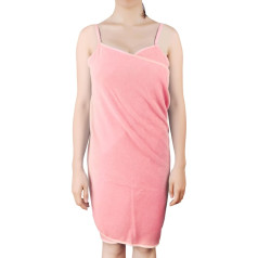 Andux Zone Wearable Bath Towel Bathrobe Bath Towel SPA BEACH SWIMMING Microfibre Soft Absorbent Bath Towel 70 cm x 140 cm Ddyj/01 - pink