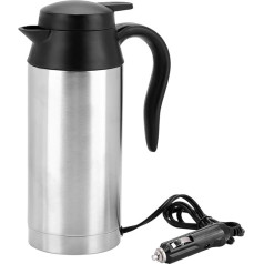24 V Car Kettle, 750 ml 24 V Portable Car Truck Kettle Kettle Bottle, Kettle with Cigarette Lighter Plug, Fuse, for Self-Driving Tour, for Tea Coffee Drinking