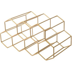 Sknrlko Wine Racks, Countertop Wine Rack, Wine Bottle Holder, Small Wine Rack, Freestanding Base, Gold
