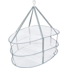 Healifty Hanging Laundry Net Foldable Mesh 3 Layers Sweater Hanging Basket Laundry Underwear Wool Sweater Clothes