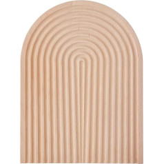 KitchenCraft Idilica Beech Wood Chopping Board, 2 in 1 Reversible Cutting Board and Geometric Shape Presentation Board for Cheese, Cured Meats and Desserts, 23 x 32 cm