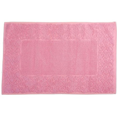 HomeLife - Rectangular Cotton Bath Mat [Dimensions: 60 x 120] - High Quality Shower Doors, Machine Washable - Classic and Elegant Baroque Decoration, Pink