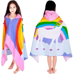 Czemo Children's Bath Poncho Hooded Towel Hooded Beach Towels Bathrobe Bath Towels for Boys and Girls Bath Towels for Boys and Girls