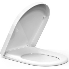 Pipishell Toilet Seat with Soft-Close Mechanism, Quick Release Function for Easy Cleaning