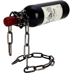 SOUTH AREA Universal Wine Bottle Holder Floating Chain Design Elegant Magic Stainless Steel Decorative (Copper)