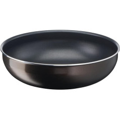 Tefal Ingenio L1507702 Wok Pan 26 cm Non-Induction Non-Stick Coating Stackable Dishwasher Safe Easy Plus L1507702 Black