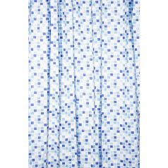 Croydex PVC Shower Curtain Blue Mosaic