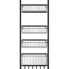Navaris Spice Rack for the Door - Door Shelf for Spices - Spice Holder Spice Shelf Hanging on the Door - Versatile Organiser for Kitchen and Bathroom