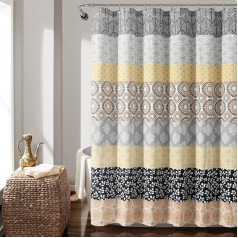 Lush Decor Bohemian Stripe Shower Curtain, 72