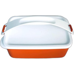 Tupperware Click to Go Stack and Click 1.5 L with Handle Lunch Box Picnic Set Lunch Box Orange White