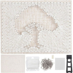 WEBEEDY DIY 3D String Art Kit for Adults Beginners, DIY Oak Tree Nail Cord, Craft Kit, Includes All Necessary Accessories and Frames, Creative Craft Kits, Home Wall Decorations,