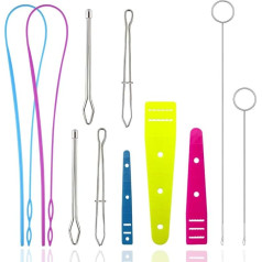 Flexible Drawstring Threader Set, Easy Threader, Drawstring Replacement Tools, Metal Threader, Sewing Tools for Fabric DIY Knitting Accessories (11pcs)