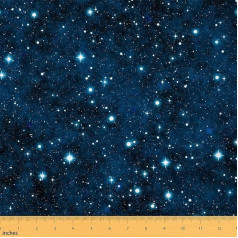 Galaxy Furniture Fabric Sold by the Metre Space Starry Sky Indoor Outdoor Fabric Sold by the Metre Universe Sparkle Stars Decorative Fabric for Upholstery and DIY Sewing Projects 184 x 150 cm (H x W)