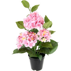 Flair Flower Artificial Hydrangea in Pot Artificial Flowers Flower Hydrangea Bush Artificial Plant Balcony Plant Bush Artificial Plant Artificial Flower Decoration Patio Decoration Potted Plant