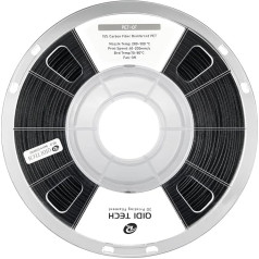 QIDI TECH Carbon Fibre PET Filament 1.75 1 kg Spool, PET CF Carbon Fibre 3D Printer Filament 1.75 mm for Most FDM 3D Printers, High Strength, Low Creep Tendy, Black