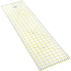 La Canilla ® - Patchwork Ruler 60 x 16 cm Sewing Ruler - Universal Ruler for Sewing and Crafts with Exact Dimensions CM, MM and Angle Dimensions Acrylic Transparent