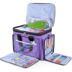 Luxja Knitting Bag Storage, Yarn Bag for Wool and Knitting Accessories