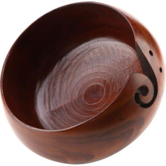 Large Crochet Wooden Yarn Bowl, 22 x 20 x 8, Handmade Wooden Yarn Bowl for Knitting, Crochet, Home Decoration, Medium Diameter
