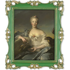 Simon's Shop 8 x 10 Antique Picture Frames 20.3 x 25.4 cm Vintage Picture Frame 10 x 8 in Moss Green with Gold Edge Wall and Table Picture Frame