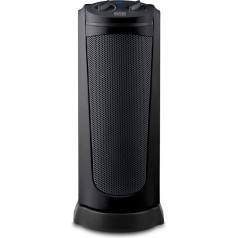 BLACK+DECKER BXSH2002E Portable Ceramic Heater Black Plastic Flat Classy Design Choice of Standing Convector or Wall Mounted
