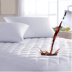 Mattress Protector Extra Deep Quilted Waterproof Highly Absorbent Hotel Quality Breathable Hypoallergenic Ultra Soft Dust Mite Proof Mattress Topper Double King Super King Size