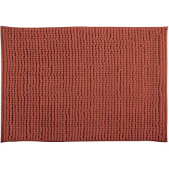 MSV Chenille Bath Mat Shower Mat 60 x 90 cm - Terracotta Red