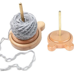 zalati Yarn Storage Holder, Yarn Spinning Dispenser with Rotating Metal Spindle for Crochet, Knitting, Embroidery