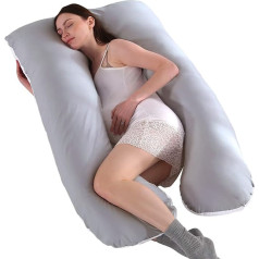 Body Pillow for Adults Nursing Pillow Positioning Pillow and Comfort Pillow Adult Pregnancy Pillow U Shape Side Sleeper Pillow with Cover U Pillow Cotton 70 x 130 cm