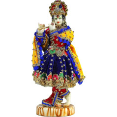 Esplanade Resin Krishna Kishan Murti Idol Statue Sculpture (11 Inches) Multicoloured