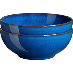Denby Azure Stoneware Royal Blue 2 Bowls
