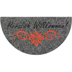 LAKO 176 Welcome to Red Half Round Synthetic Door Mat 75cm x 40cm x 1cm