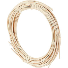 AHANDMAKER Reed Spline 500g/Roll 5mm Basket Round Reed for Chair Repair and Weaving Round Reed Spline DIY Craft Furniture Making Supplies